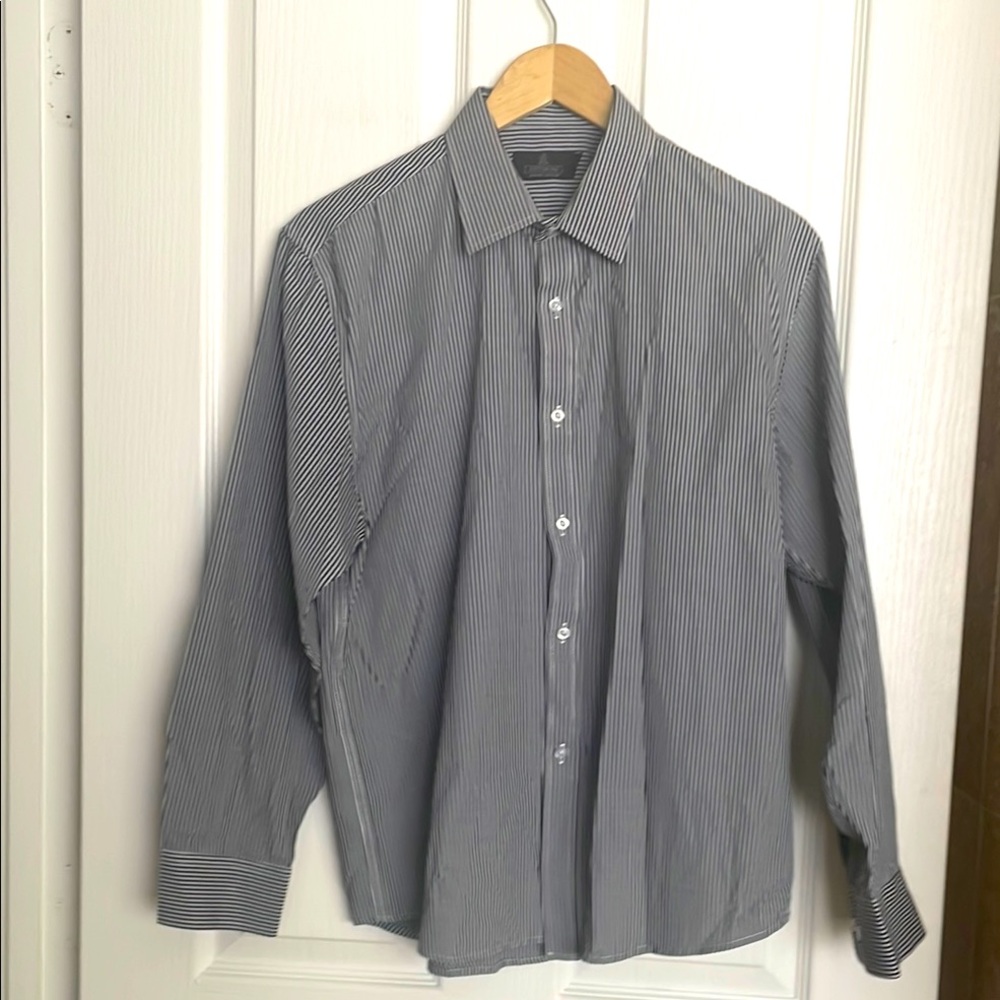 VITTORINO Classic Black and White Striped Boys Shirt.